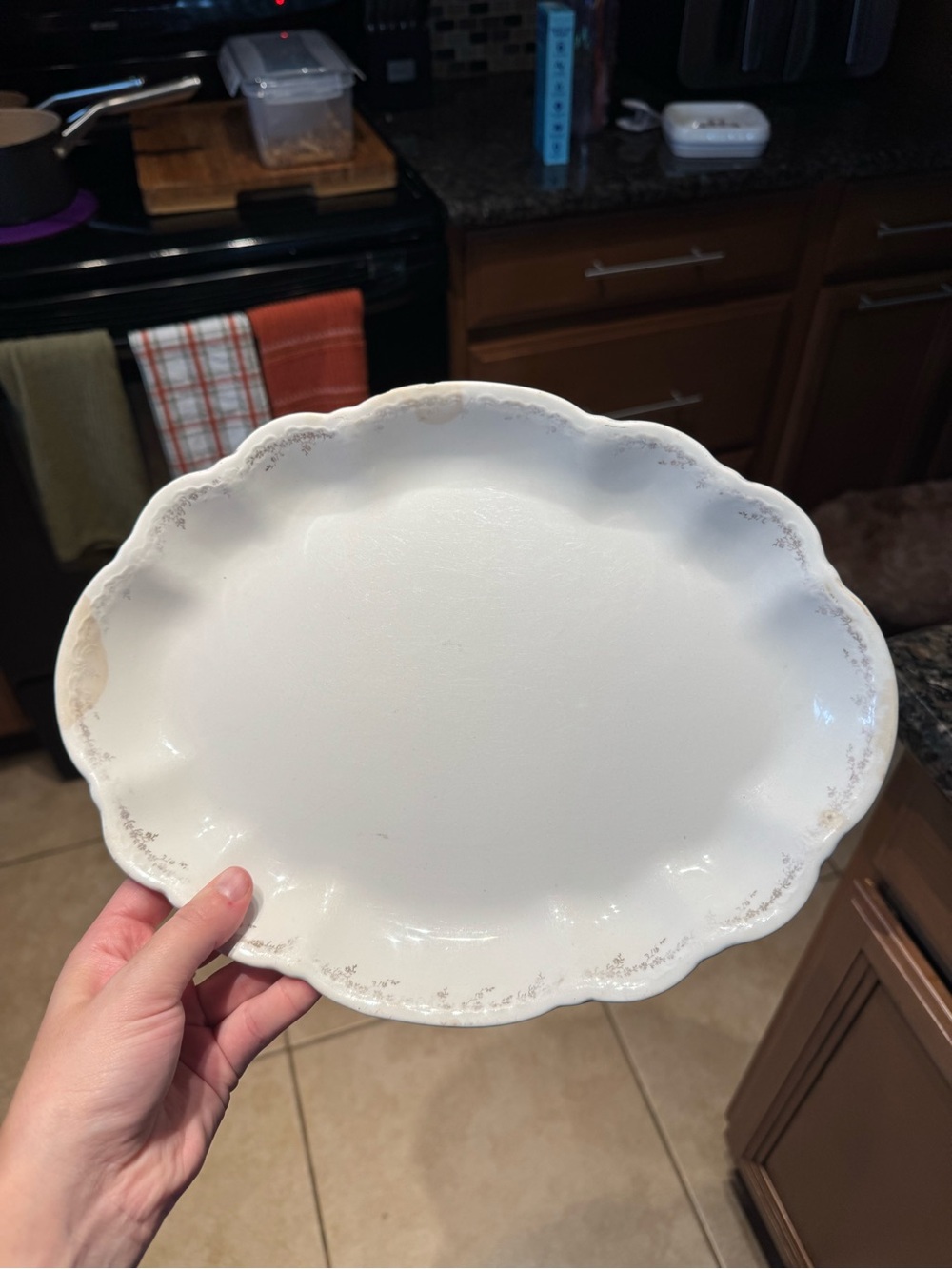 Classic White Scalloped Serving Platter - Elegant Home Dining